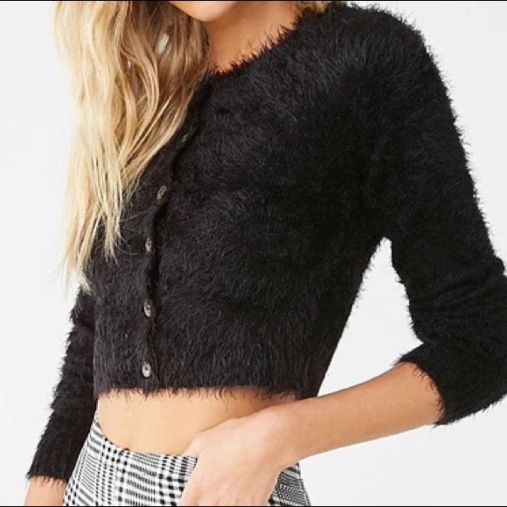 Fuzzy Knit Cardigan